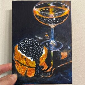 Elegant Champagne and Caviar Canvas Art